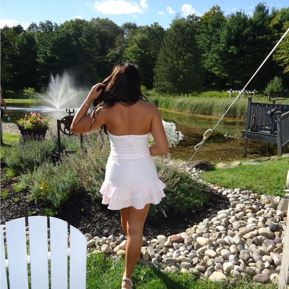Pink Ruffle Mini Dress- WORN ONCE! - Picture 2 of 5